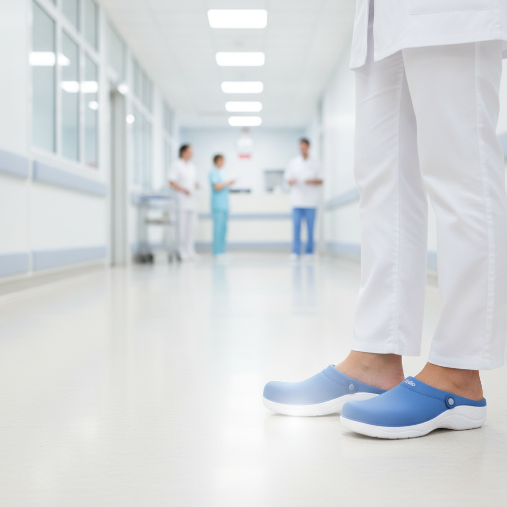 Hastane ve Kliniklerde Neden Ortopedik Sabo Terlik Tercih Edilmeli? (Kullan�m & Hijyen Rehberi) - Ortopedik Sabo Terliklerin Ergonomik Faydalar� ve Uzun Vardiya Konforu