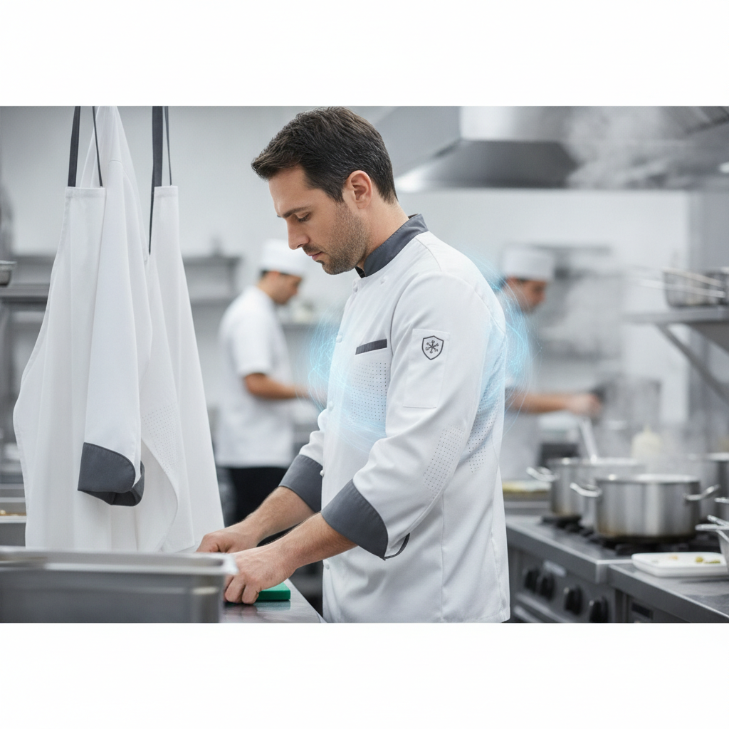 K�� Sezonunda End�striyel Mutfak K�yafetleri: A��� Ceketi ve �nl�klerde Terletmeyen Kuma�lar - A��� Ceketlerinde �leri Teknoloji Kuma�lar: Terlemeyi �nleyen ��z�mler