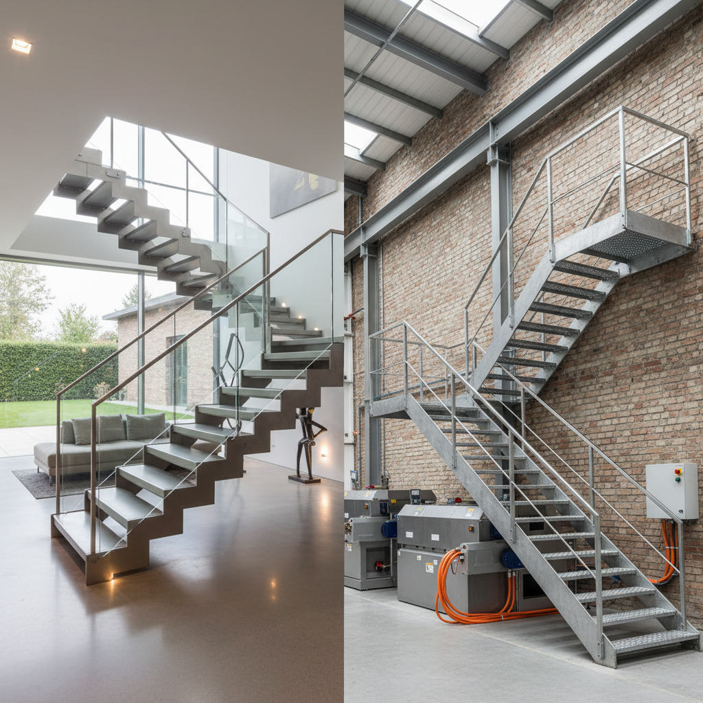 Metal Stairs - Modern Applications: From Residential Elegance to Industrial Functionality